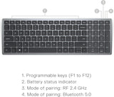 Dell Multi-Device Wireless Keyboard and Mouse Combo - KM7120W - USB Re