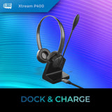 ADESSO Xtream P400 Wireless Multimedia Headphone Charging Dock - Bluet