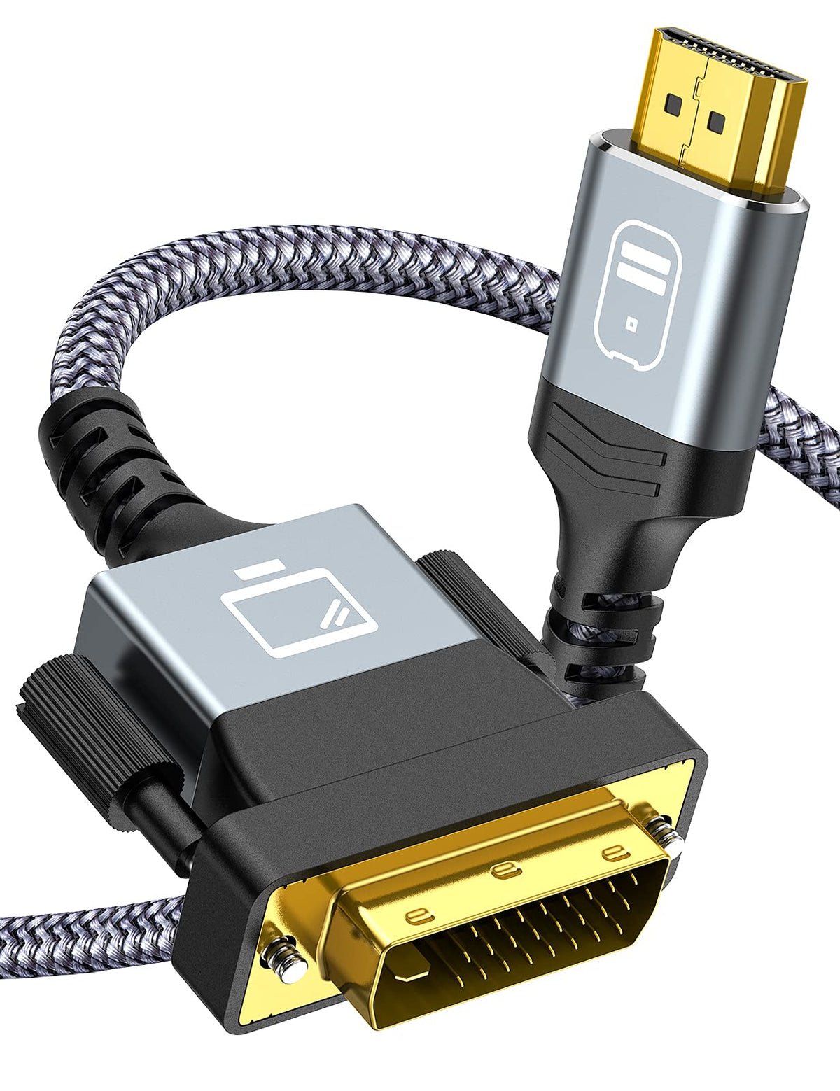 Snowkids HDMI to DVI,Sturdy Braid HDMI to DVI Cable 6FT [1080P 60Hz] B