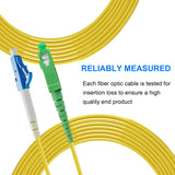 Câble de raccordement fibre optique SC/APC vers LC/UPC, mode unique simplex SM
