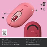 Logitech POP Mouse, Wireless Mouse with Customizable Emojis, SilentTou