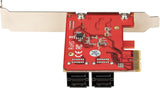 SATA PCIe Card 4 Ports 6Gbps Non-RAID 4 Port Non-RAID