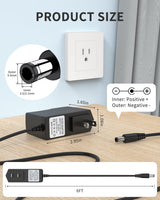 12V 2A Power Supply AC Adapter Replacement with 8 Tips, Regulated 12 V