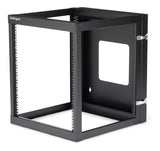 StarTech.com 12U 22-Inch Hinged Open Frame Rack Cabinet Wallmount Serv