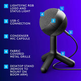 Logitech G Yeti Orb Condenser RGB Gaming Microphone with LIGHTSYNC, US