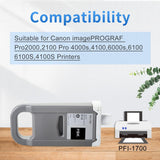 Compatible Pigment Ink Cartridge Replacement for Canon PFI-1700 for Ca