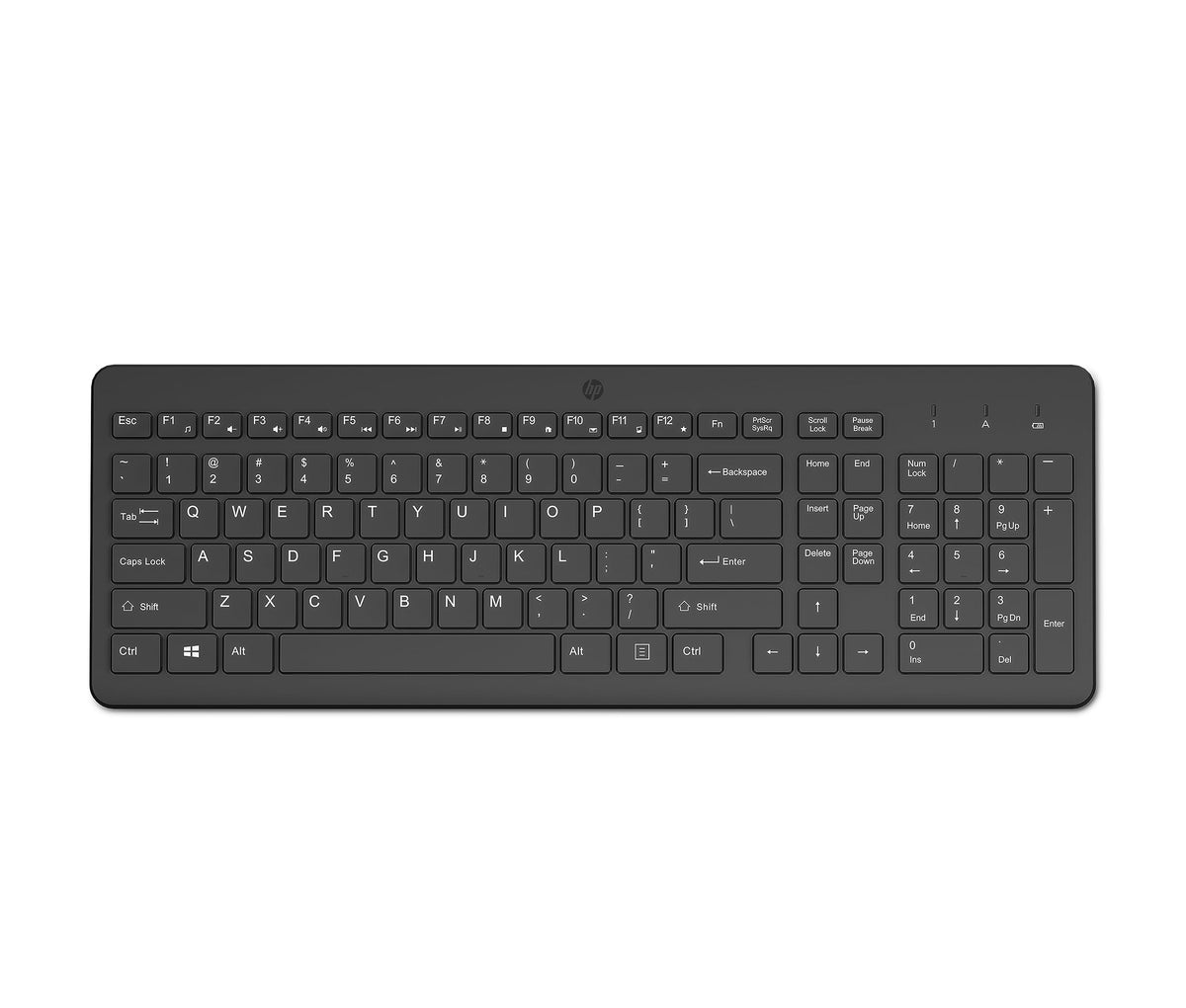 HP 220 Wireless Keyboard - 2.4GHz Connectivity w/Data Encryption - Low