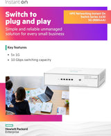 Aruba Instant On 1430 5-Port Gb Unmanaged Switch | 5X 1G Ports | Fanle