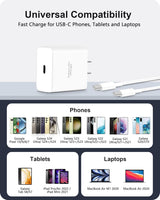 WODENTA 45W USB C Fast Charger for Google Pixel 10/10 Pro/10 Pro XL Fo