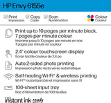 Imprimante multifonction HP Envy 6155e avec 3 mois d'Instant Ink