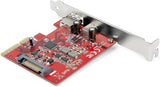 StarTech.com 2-Port 10Gbps USB-A & USB-C PCIe Card - USB 3.2 Gen 2 PCI
