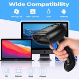 Lecteur de code-barres Bluetooth 1D&2D PecuMceu, 3-en-1 Bluetooth et USB filaire