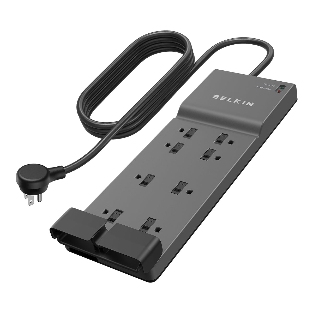 Belkin Power Strip Surge Protector with 8 Outlets, 6 ft Long Flat Plug