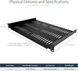 StarTech.com 1U Server Rack Shelf - Universal Vented Rack Mount Cantil