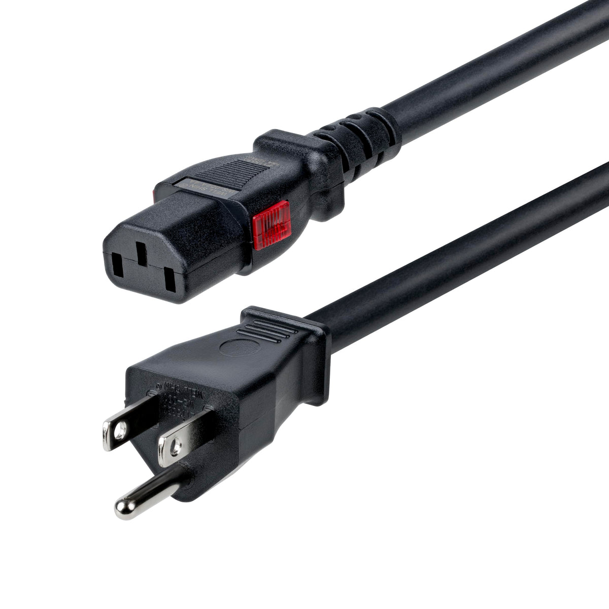 StarTech 15ft (4.5m) Heavy Duty Power Cord, NEMA 5-15P to Locking C13,