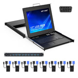 MT-Viki 8 Port Rack KVM Switch VGA w/17'' LCD Monitor, LCD KVM Console