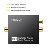 PROZOR 192KHz Digital to Analog Audio Converter DAC Digital Optical to