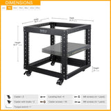 Rack de serveur portable avec poignées 9U
