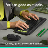Logitech POP ICON Combo, Bluetooth Keyboard and Mouse Combo, Comfortab
