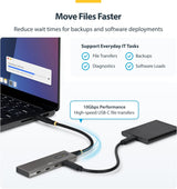 StarTech Concentrateur USB-C 4 Ports, 10Gbps, Charge PD 100W, 4X Ports USB-C, O