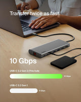 Belkin Connect Universal USB-C 8-in-1 Dual Display Core Hub w/Silicon