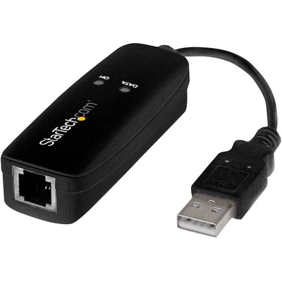 StarTech.com USB 2.0 Fax Modem - 56K External Hardware Dial Up V.92 Mo