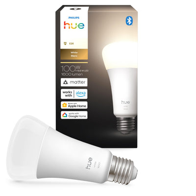 Philips Hue Smart LED A21 Bulb, Warm White Light 2700K, E26 Base, 13.5