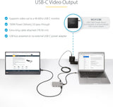 Concentrateur USB-C 4 ports StarTech avec sortie vidéo USB-C DP ALT MODE 4K 60HZ - 3x USB-A, 1x USB Type-C, alimentation pass-through 100W, USB 3.2 10GBPS, 0,3 m
