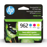 Cartouches d'encre HP 962 cyan, magenta, jaune d'origine (lot de 3), fonctionne