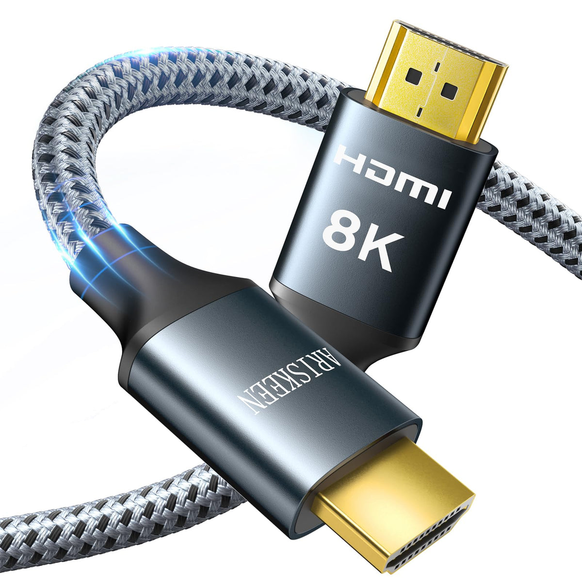 Câbles HDMI 8K 30FT, ARISKEEN 48Gbps haute vitesse HDMI 2.1, 8K 60H