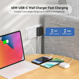 4PORT USB Travel Wall Charger 34W / 6.8A 110V/220V Black