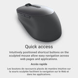 Dell MS5120W Mobile Pro Wireless Mouse – Wireless 2.4GHz, Bluetooth 5.