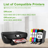 934XL 935XL Black/Color High Yield Ink Cartridges (4-Pack, Black/Cyan/