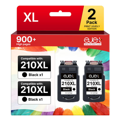 ejet Remanufactured 210XL Black Ink Cartridge Replacement for Canon 21