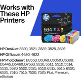 HP 564 Cyan, Magenta & Yellow Original Ink Cartridges, 3 Pack (N9H57FN