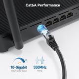 Cable Matters 10Gbps Snagless Shielded Cat 6A Ethernet Cable, 30ft, Bl