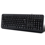 Adesso AKB-132HB Multimedia USB Keyboard with 3 Hubs, Black