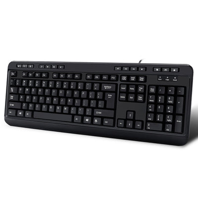 Adesso AKB-132HB Multimedia USB Keyboard with 3 Hubs, Black