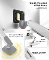 Dual-Display Monitor Arm w/ Clamp 17-27IN