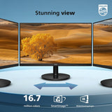 Philips 24 inch Class Thin Full HD (1920 x 1080) 100Hz Monitor, VESA,