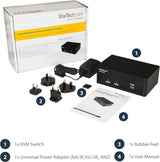 StarTech.com 2-Port DisplayPort KVM Switch - 4K 30Hz