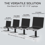 Support d'ordinateur portable rotatif StarTech, pivotant à 360°, rehausseur de bureau ergonomique pour ordinateur, plateau surélevé inclinable réglable, charge maximale de 5 kg, fabrication en aluminium