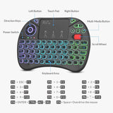 Mini clavier Rii X8, clavier sans fil 2,4G amélioré et Bluetooth