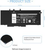 68WH GJKNX Battery Replacement for Dell Latitude 5480 5580 5280 5288 5