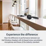 Dell WL3024 Wireless Headset - Leatherette Headband, Built-in AI-Based