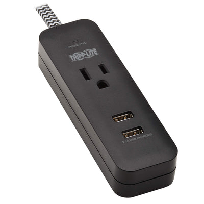 Tripp Lite Bloc d'Alimentation Parasurtenseur 1 Prise avec 2 Ports USB 2,1A 4ft