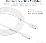 StarTech.com 6.6ft (2m) Passive Thunderbolt 3 Cable, 20Gbps, 100W PD
