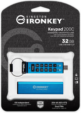 Kingston Ironkey Keypad 200 USB-C 32GB Encrypted Flash Drive, OS Inde