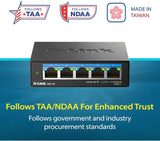 D-Link 5-Port 2.5GB Unmanaged Gaming Switch with 5 x 2.5G - Multi-Gig