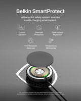 Belkin Coussin de Recharge sans Fil Magnétique 15W avec Support Pop-Up